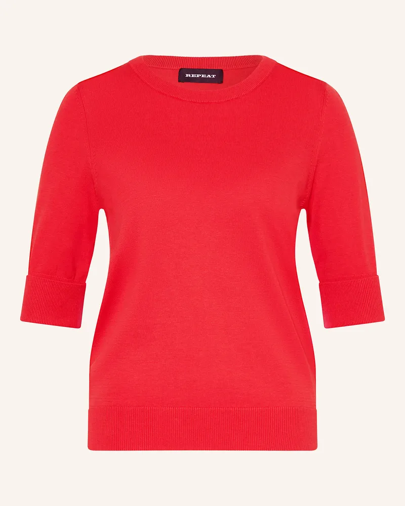 Repeat Pullover mit 3/4-Arm Rot