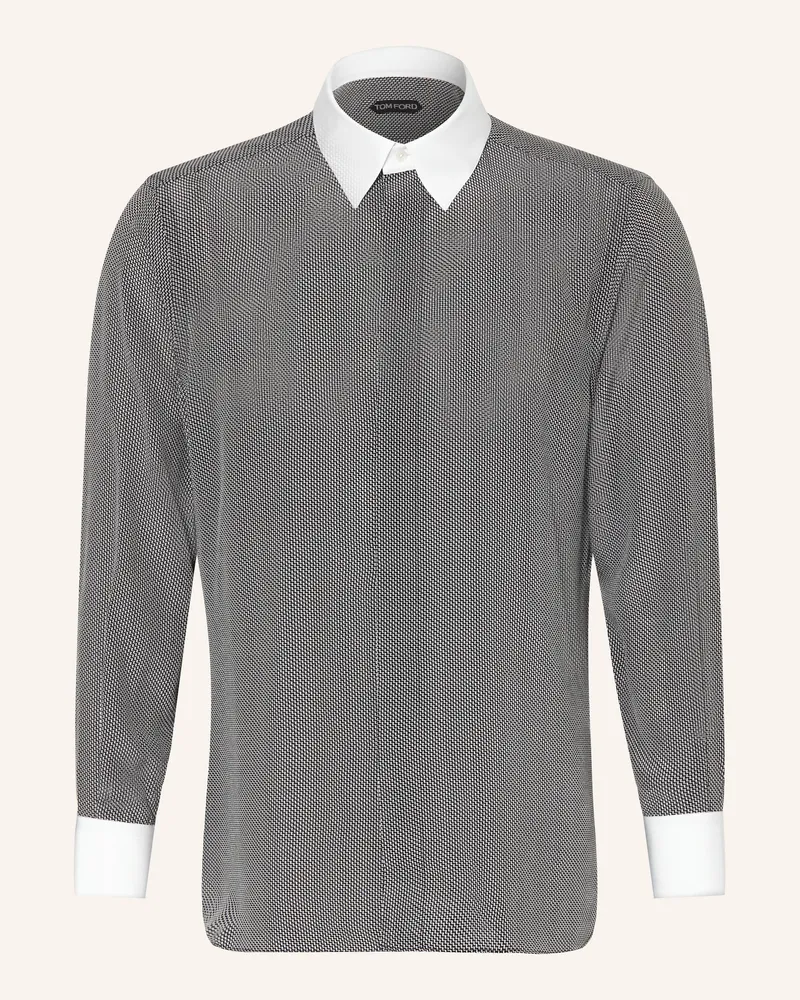 Tom Ford Seidenhemd Regular Fit Schwarz