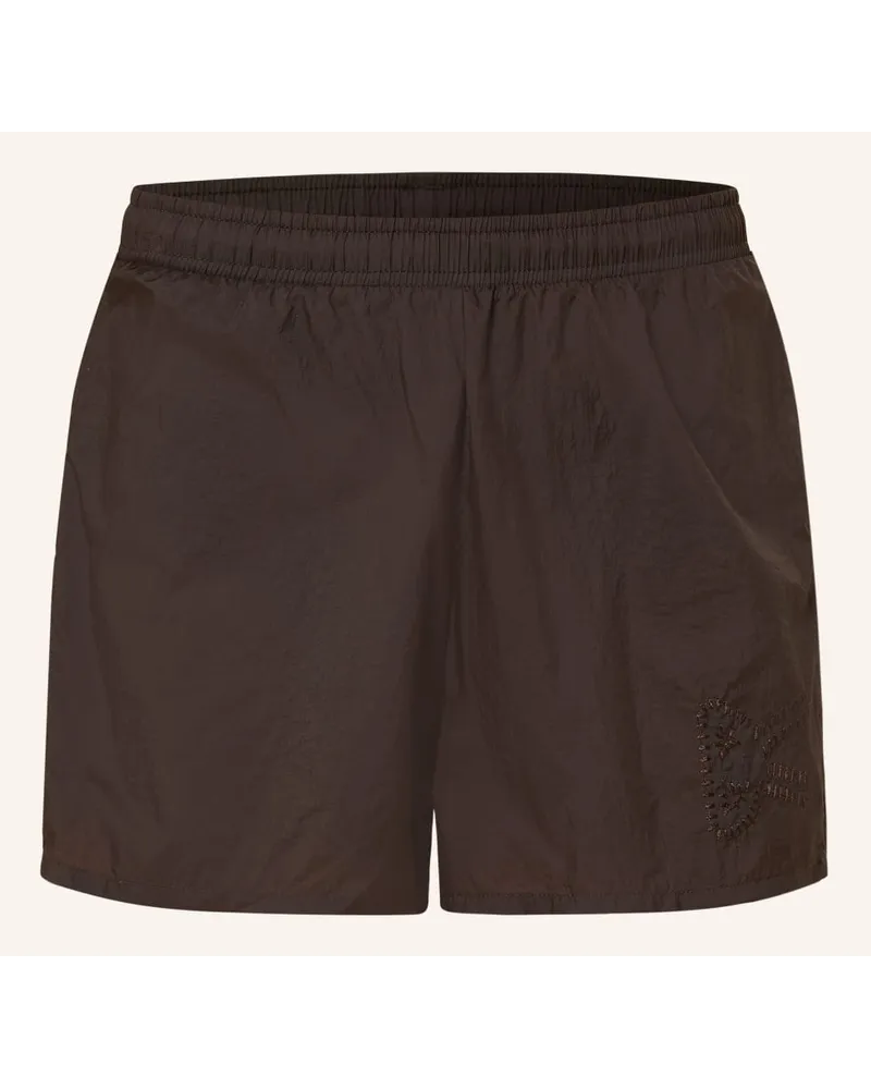 District Vision 2-in-1-Laufshorts Braun