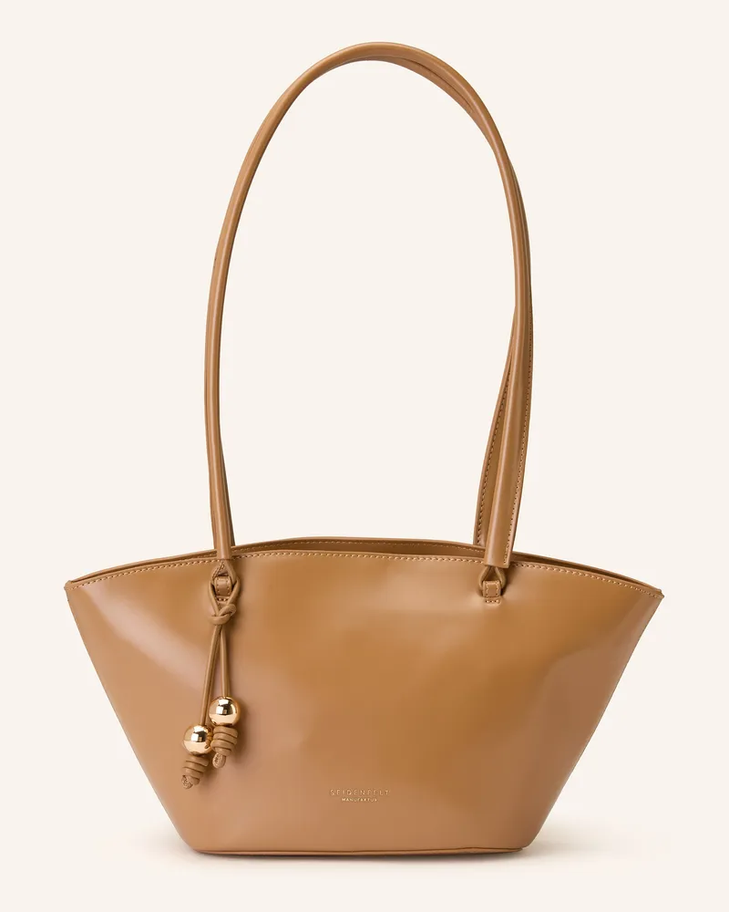 SEIDENFELT Schultertasche ARVAJA TULIP MEDIUM Camel