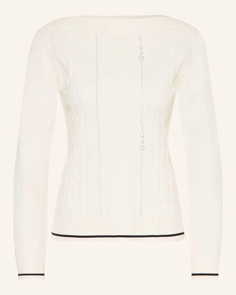 Liu Jo Pullover Mit Schmucksteinen weiss Weiss