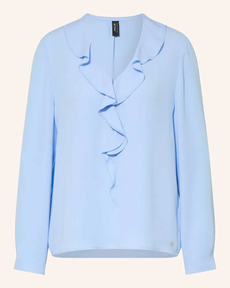 Marc Cain Blusenhirt Aus Satin Mit Volants blau 323