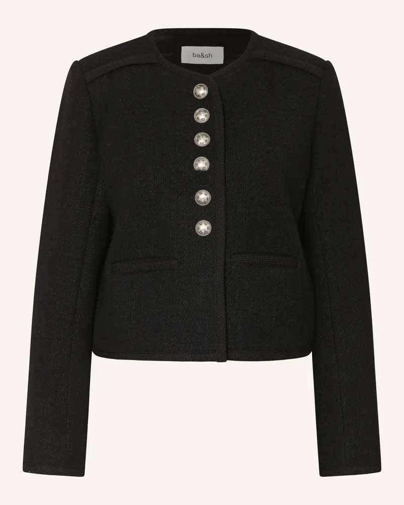 ba&sh Kastenjacke POLIE aus Tweed Schwarz