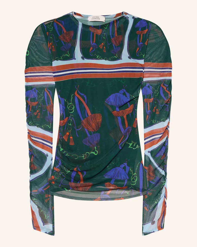 Dorothee Schumacher Longsleeve Wild Funghi Aus Mesh gruen Dunkelgrün
