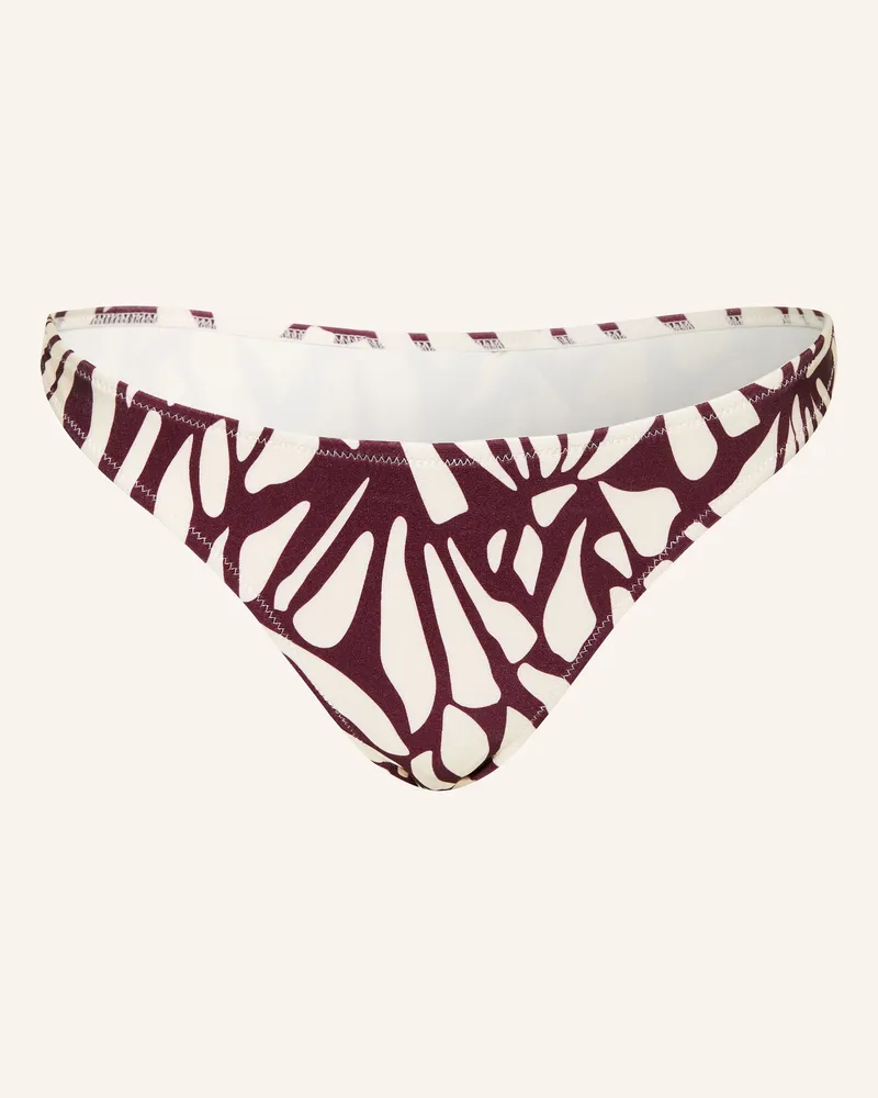 Mrs & HUGS High-Waist-Bikini-Hose weiss Dunkellila