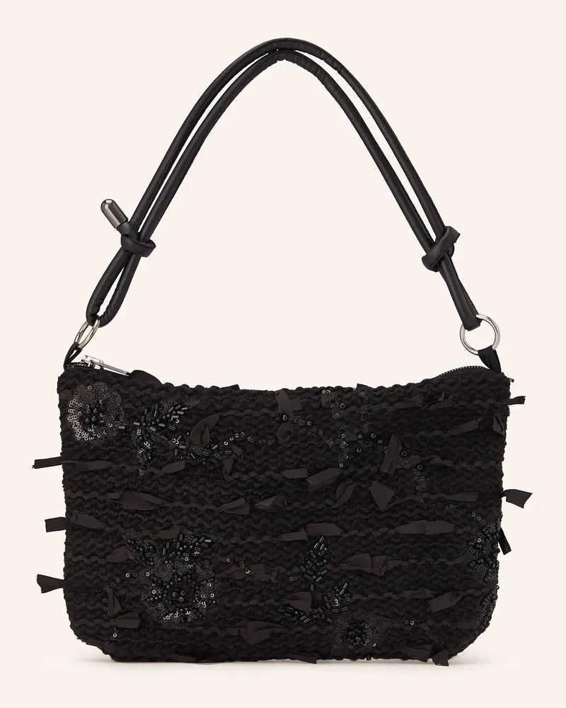 Luisa Cerano Handtasche mit Pailletten Schwarz