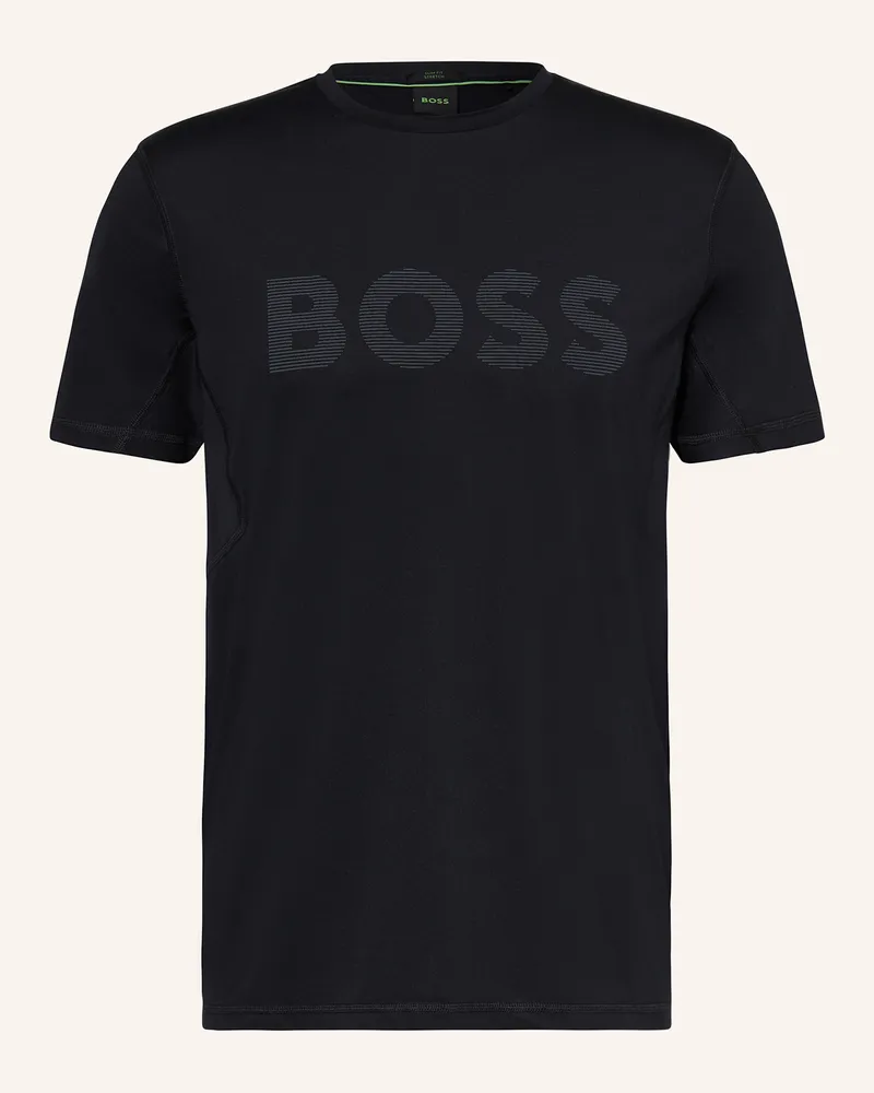 HUGO BOSS T-Shirt Active schwarz Schwarz