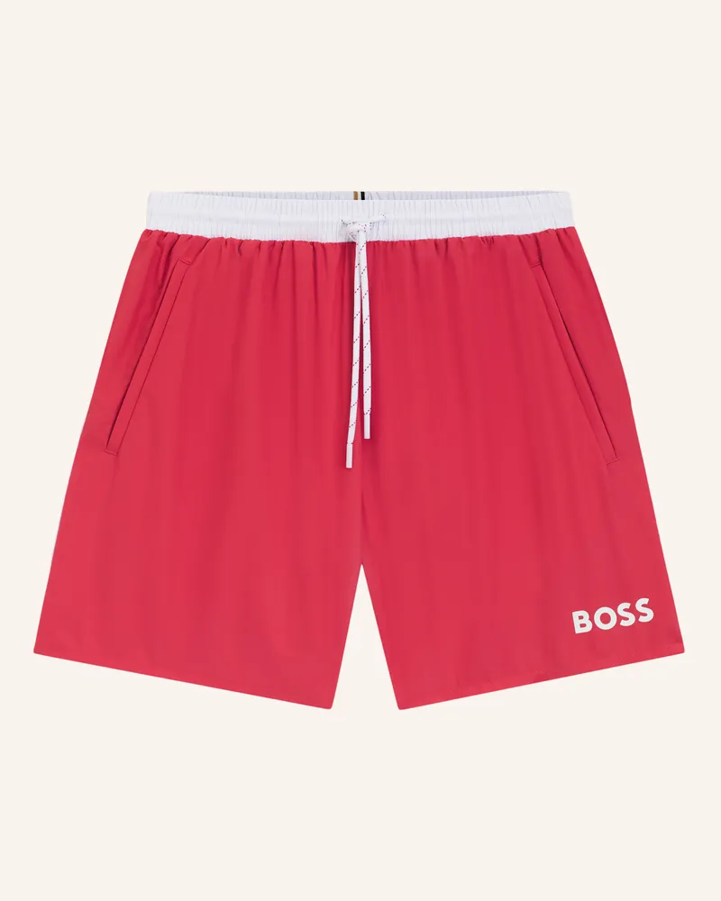 HUGO BOSS Badeshorts Starfish rot Dunkelrot