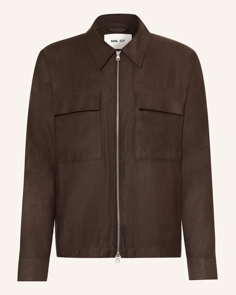 NN 07 Overjacket Alban 1808 Mit Leinen braun Dunkelbraun