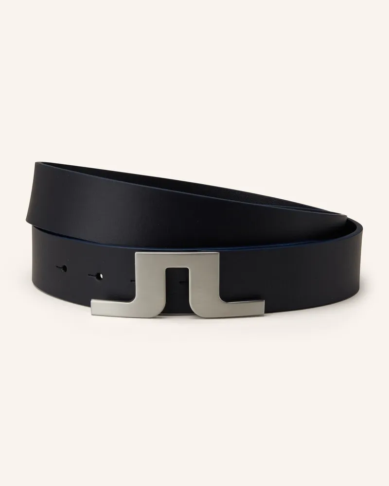 J.Lindeberg Ledergürtel blau Dunkelblau