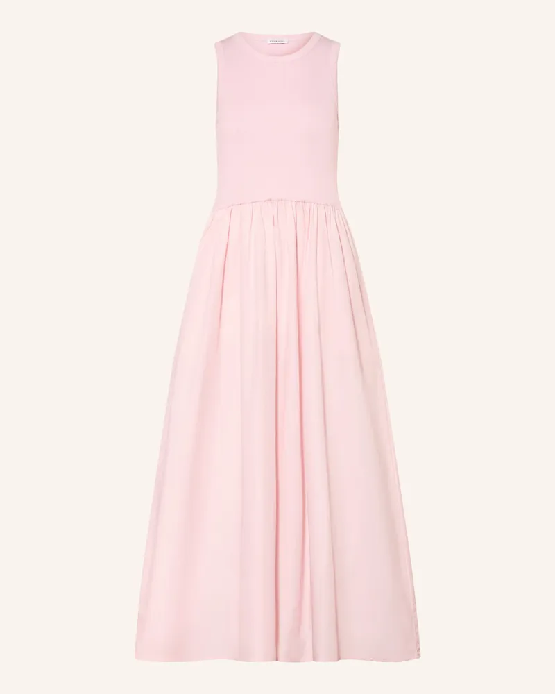 Mrs & HUGS Kleid Im Materialmix rosa Rosé