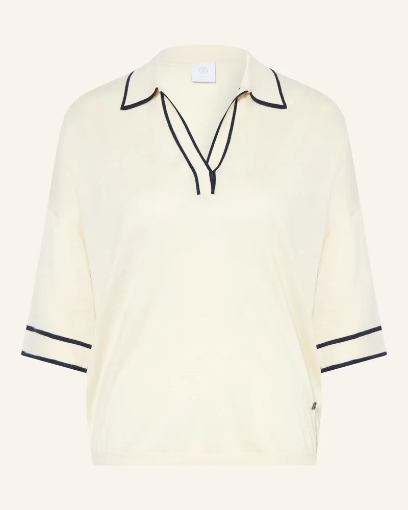 Bogner Strick-Poloshirt PARIS aus Seide Ecru