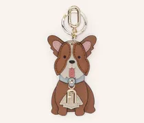 Taschenanhänger Corgi braun