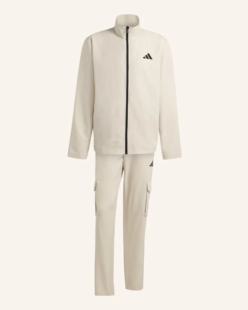 adidas Sportswear Cargo-Trainingsanzug, Gewebt beige Beige