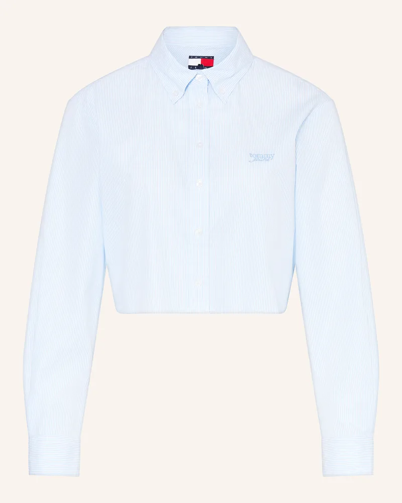 Tommy Hilfiger Cropped-Hemdbluse Weiss