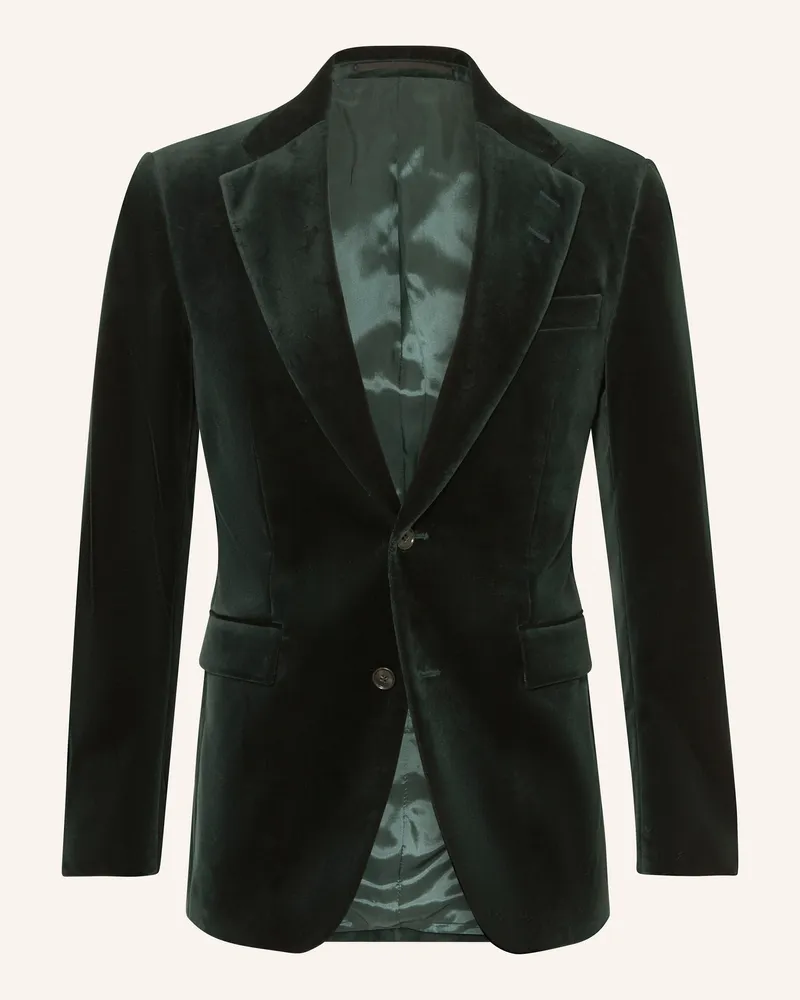 Tiger of Sweden Samtsakko EASE Extra Slim Fit Dunkelgrün