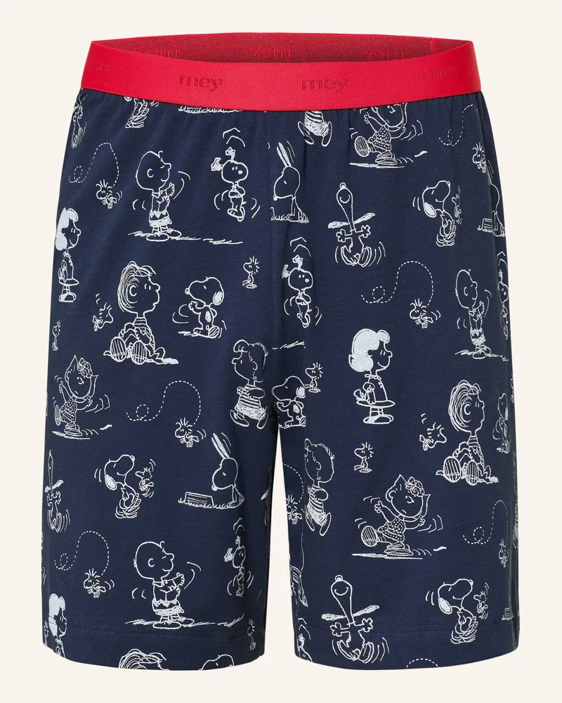 Mey Schlafshorts Serie mey x PEANUTS Blau