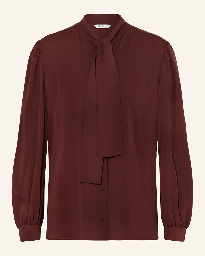 Max Mara Schluppenbluse MELANIA aus Seide Dunkelrot