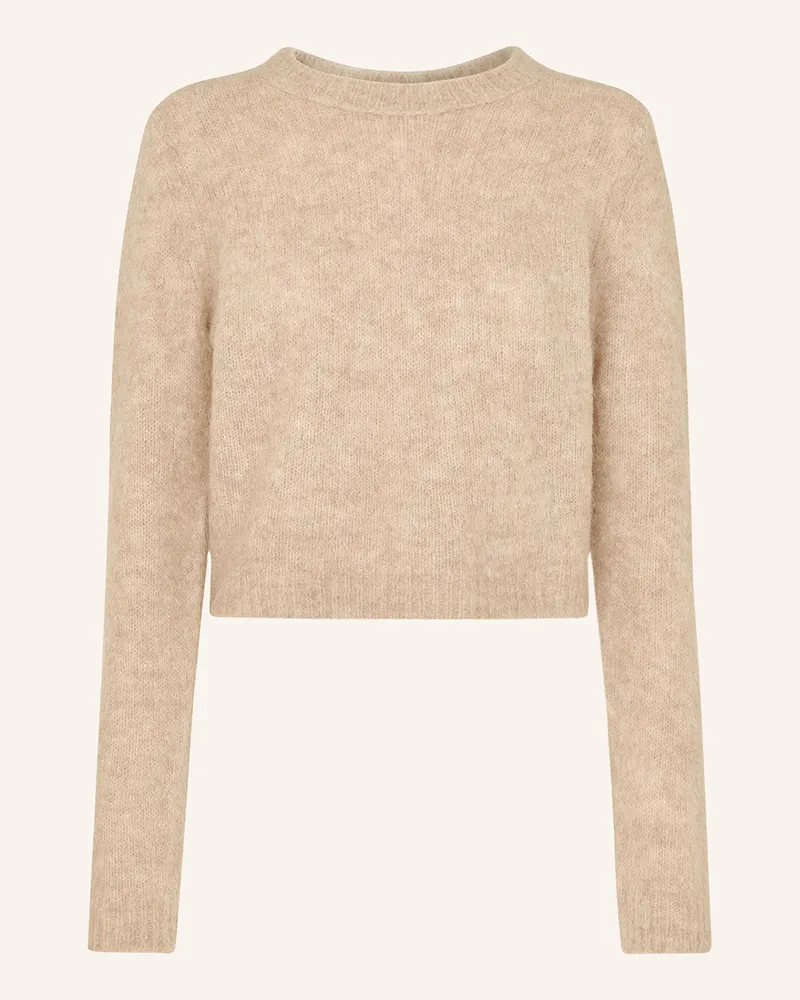 Whistles Cropped-Pullover mit Alpaka Beige