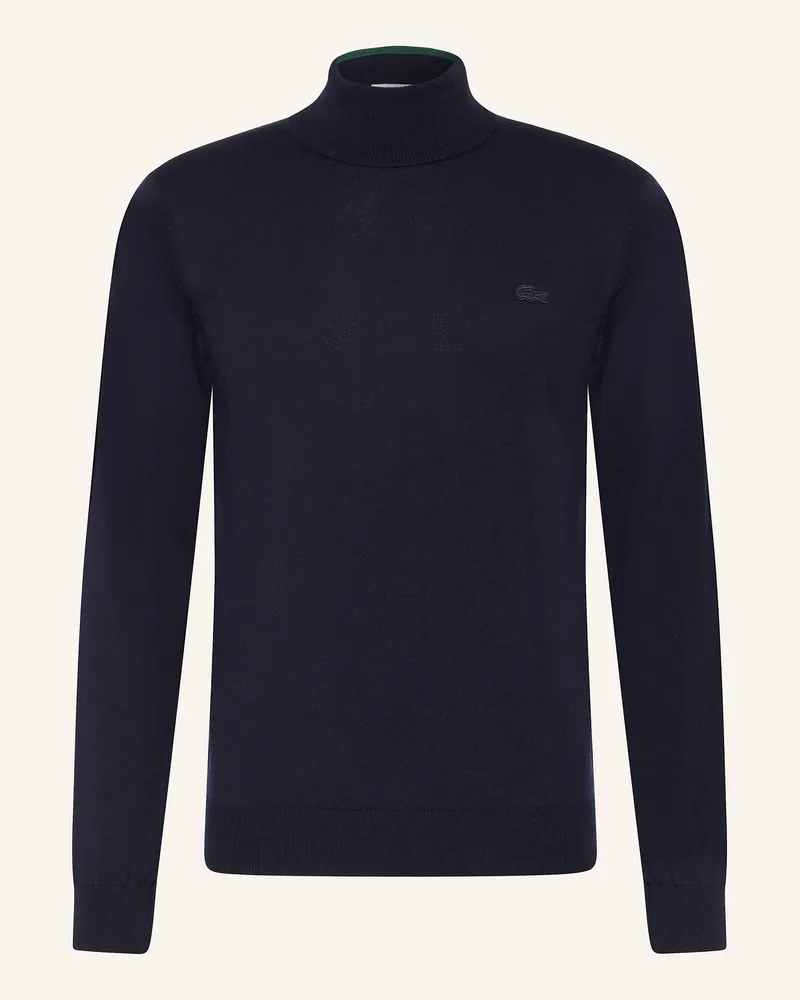 Lacoste Rollkragenpullover blau Dunkelblau