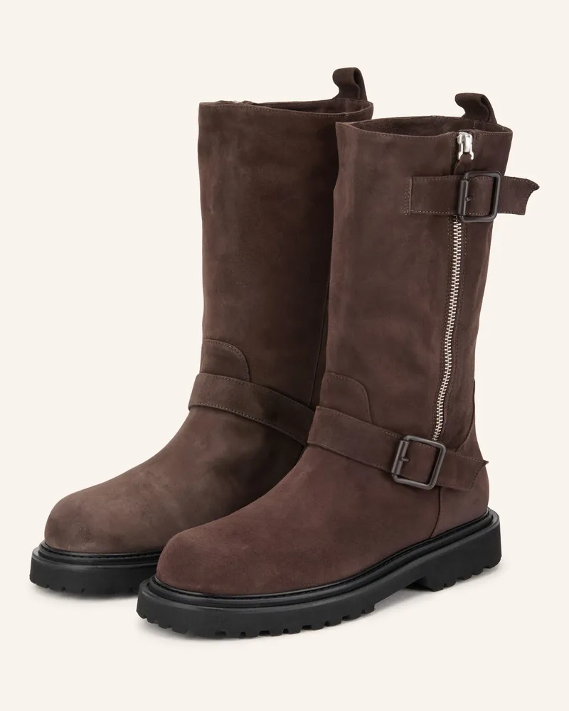 POMME D'OR Biker Boots Beth braun Dunkelbraun