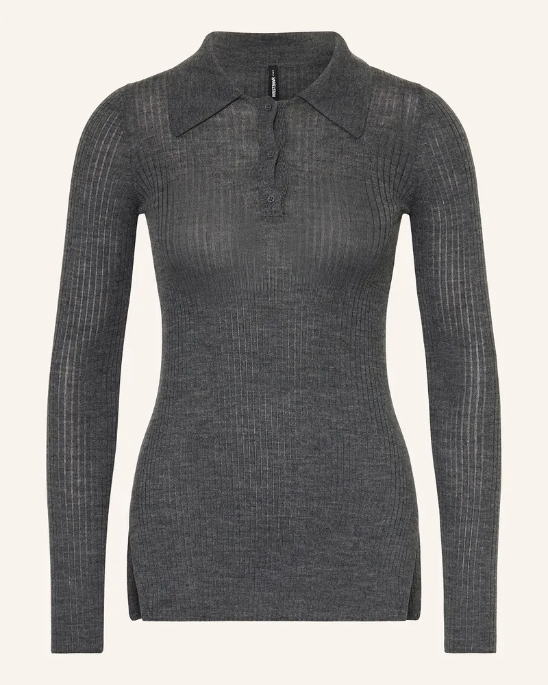 WRSTBHVR Strick-Poloshirt ROMI Grau