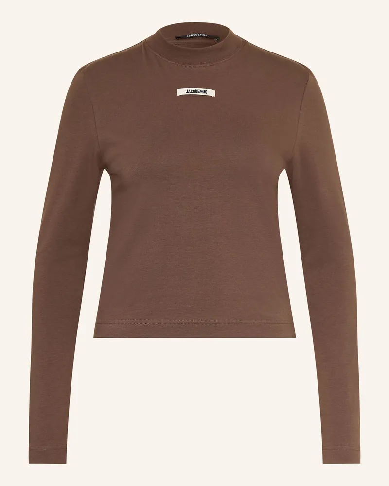 Jacquemus Longsleeve LE TSHIRT GROS GRAIN Braun