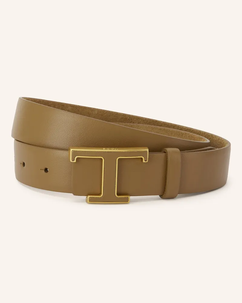 TOD'S Ledergürtel zum Wenden Beige