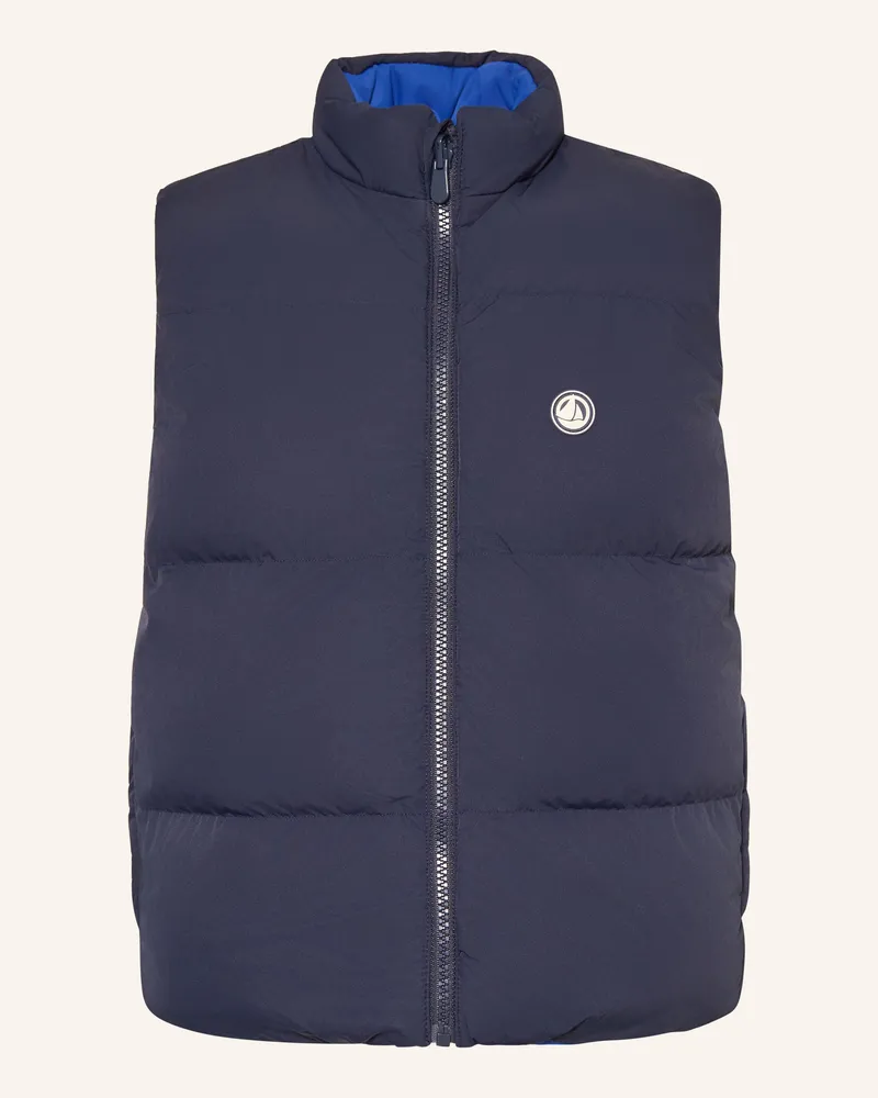Petit Bateau Steppweste Zum Wenden blau Dunkelblau