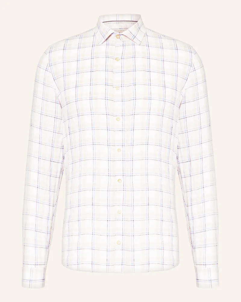 Olymp Leinenhemd Level Five body fit Beige