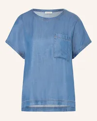 Marc O'Polo Blusenshirt in Jeansoptik Blau