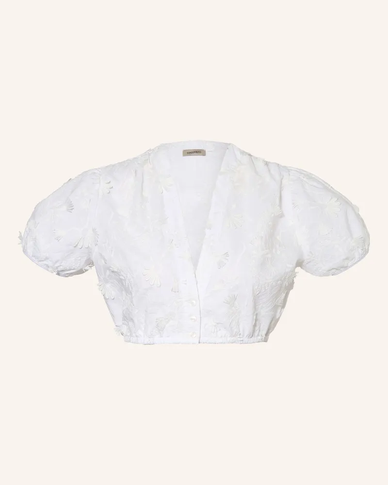CocoVero Dirndlbluse Valentina weiss Weiss