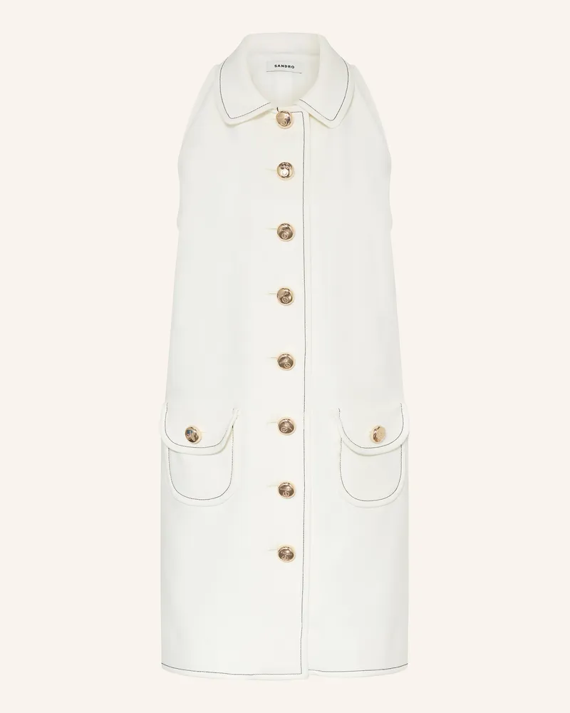 Sandro Hemdblusenkleid Ecru