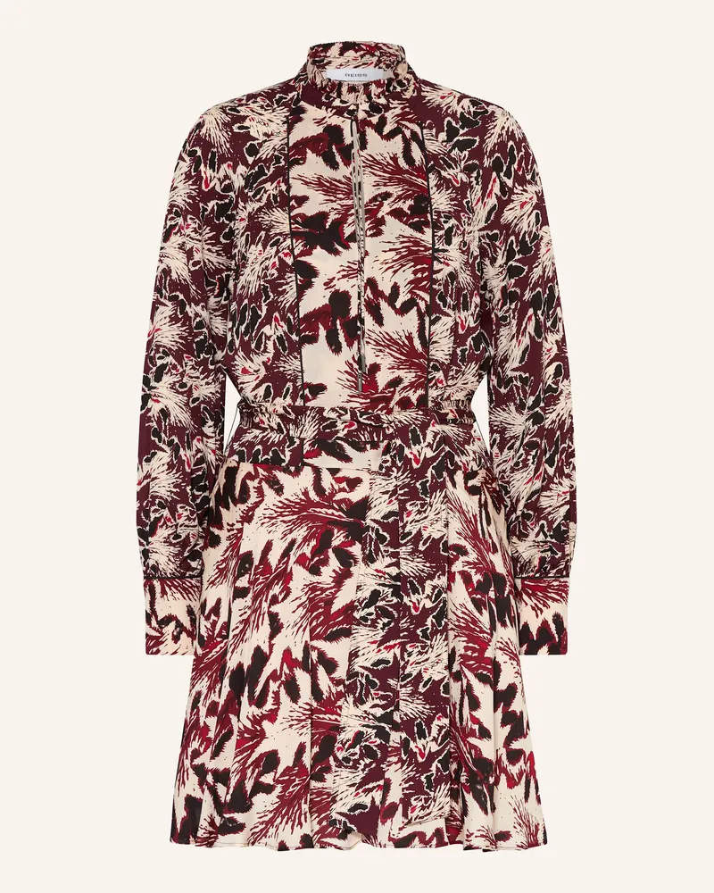 Reiss Kleid LORA mit Rüschen Dunkelrot