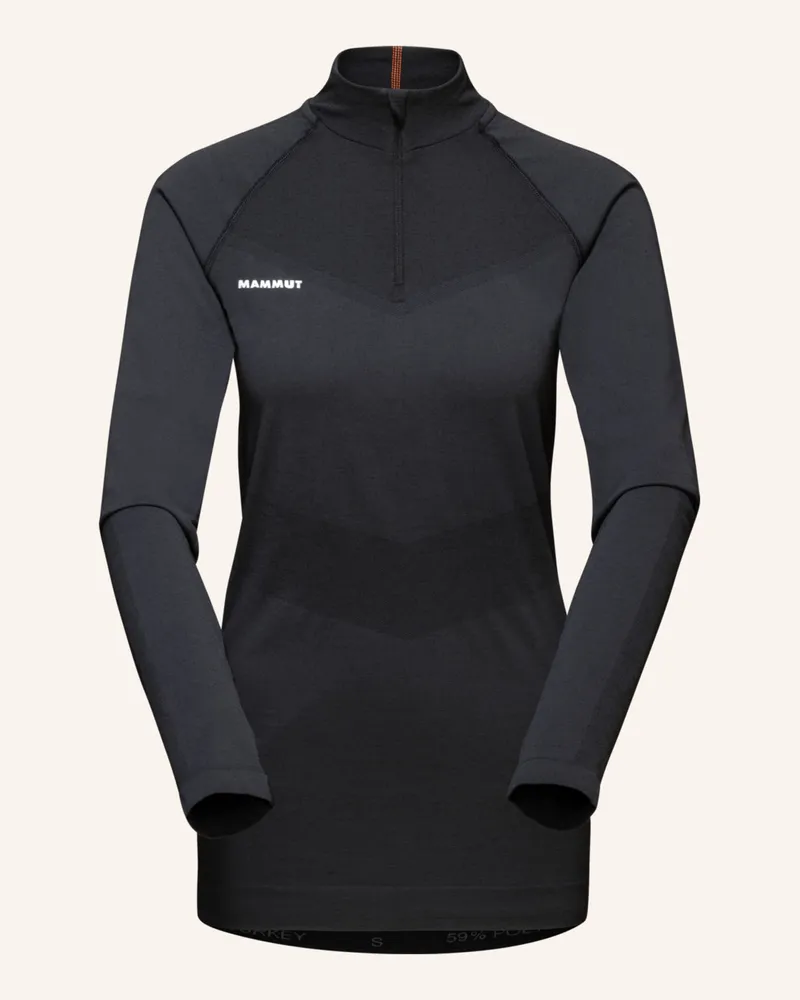 Mammut Longsleeve Trift Half Zip schwarz Schwarz