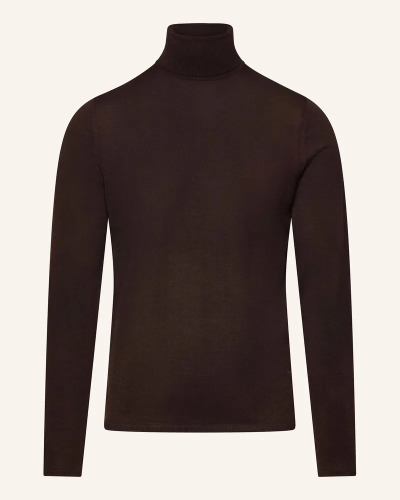 KIEFERMANN Rollkragen-Pullover Theor Aus Merino braun Dunkelbraun