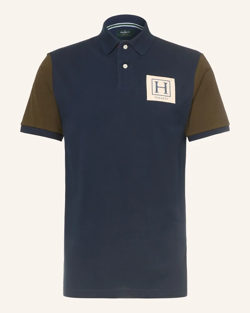 Hackett Piqué-Poloshirt Heritage blau Dunkelblau