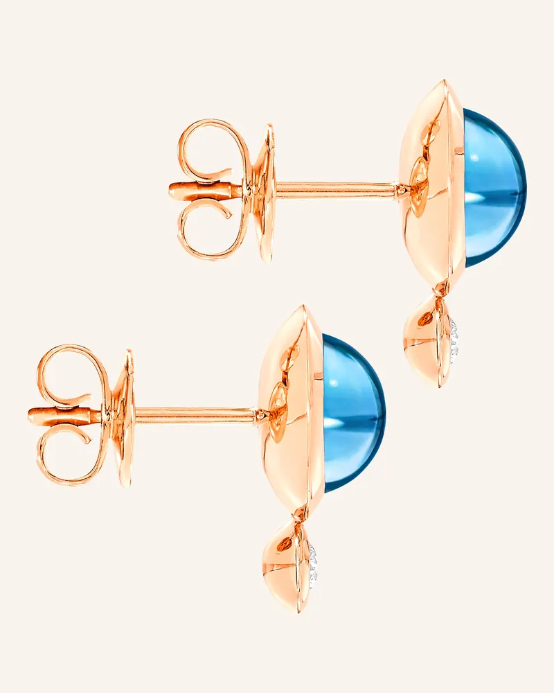 TAMARA COMOLLI Ohrstecker Ohrstecker Bouton Swiss Topaz / Classic Aus 18 Karat Roségold Swiss Topas rosegold Roségold