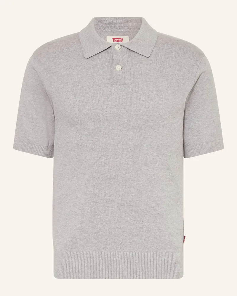 Levi's Strick-Poloshirt Grau