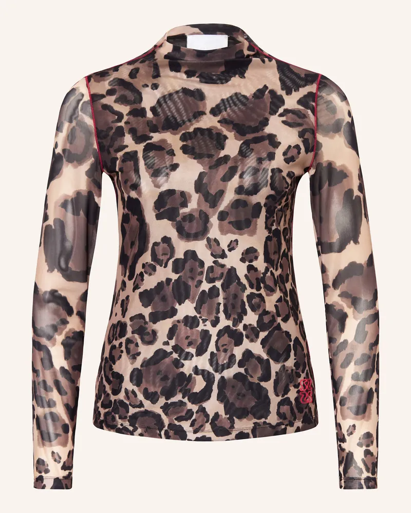 Sportalm Longsleeve aus Mesh Hellbraun
