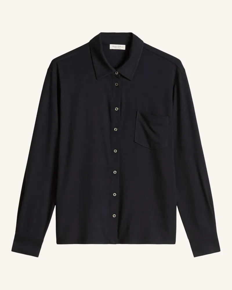 Marc O'Polo Jerseybluse blau Dunkelblau