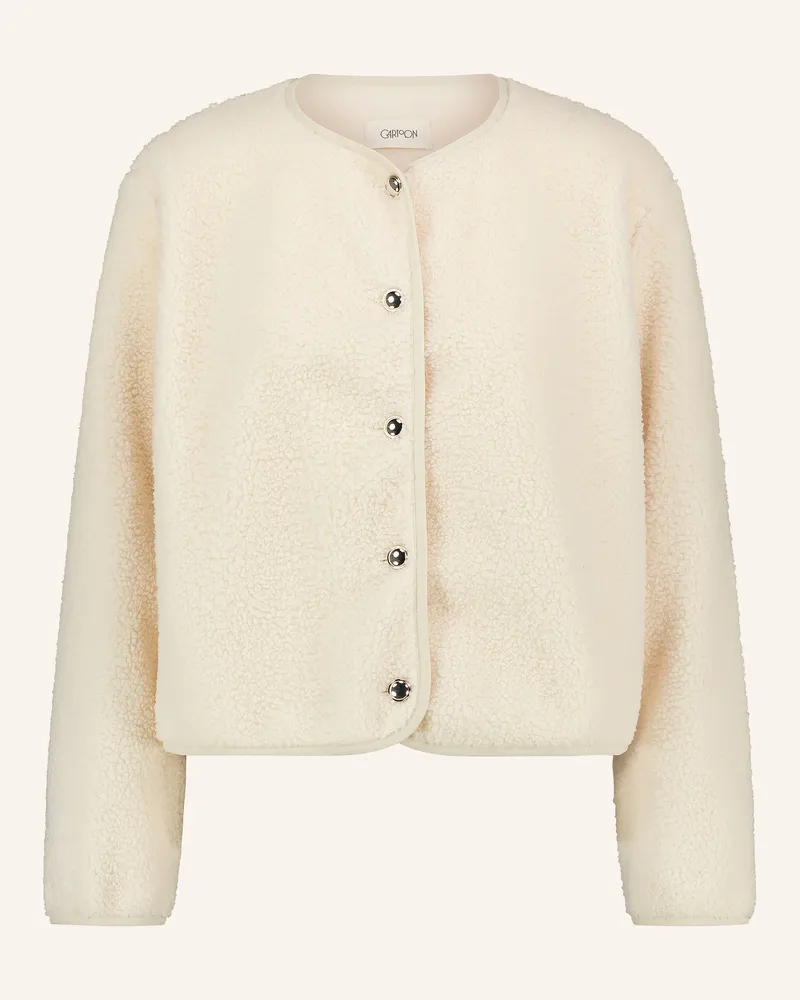 Cartoon Teddyfell-Jacke weiss Creme