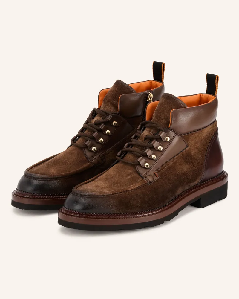 Santoni Schnürboots Colin braun Braun