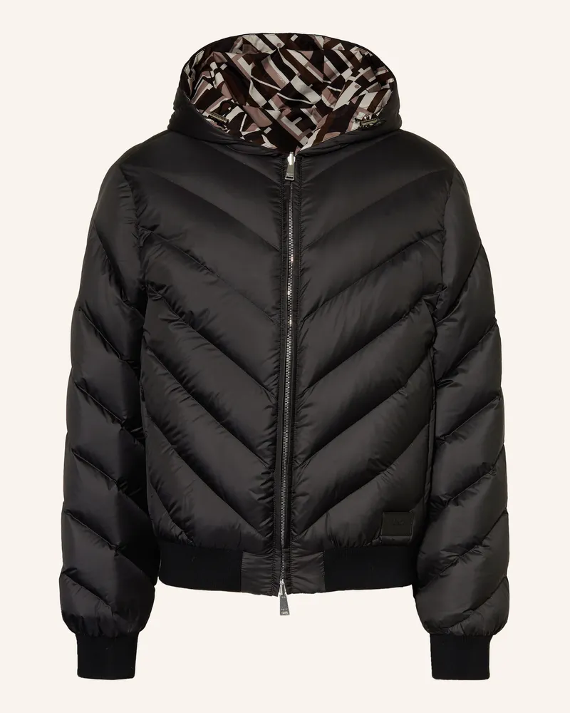 Fendi Daunenjacke Zum Wenden schwarz Schwarz