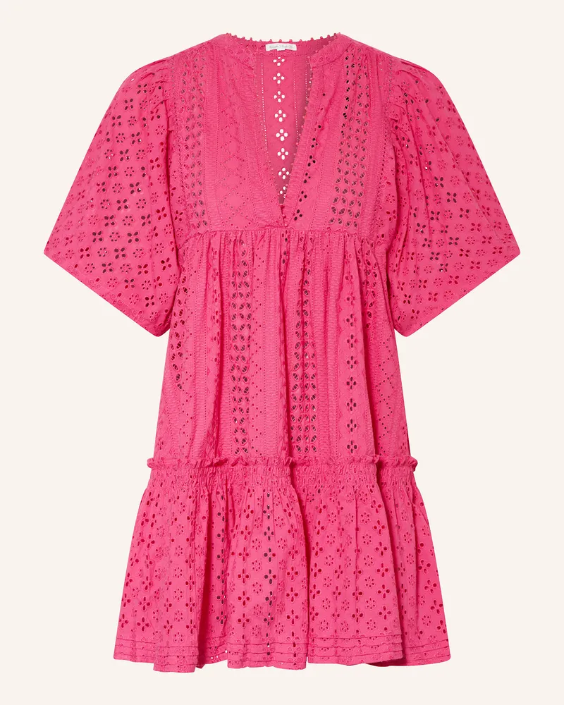 Poupette St Barth Strandkleid ARIA mit Schmuckperlen Pink
