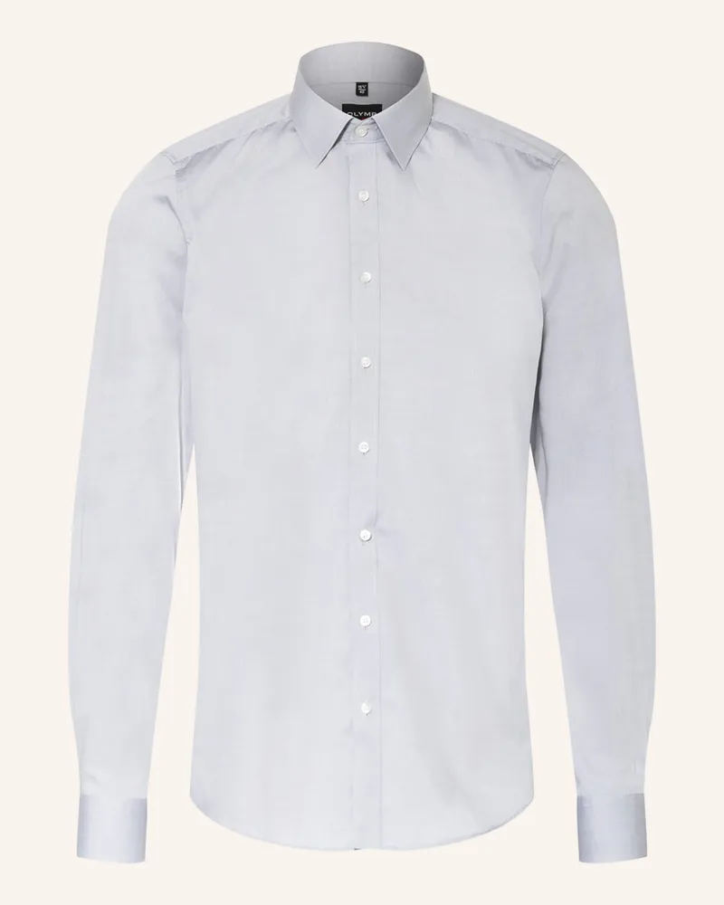 Olymp Hemd Level Five Body Fit Mit Extralangem Arm grau Hellgrau