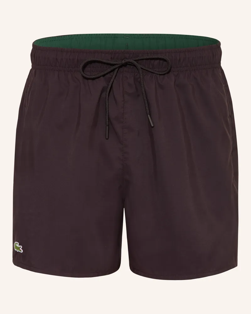 Lacoste Badeshorts braun Dunkelbraun
