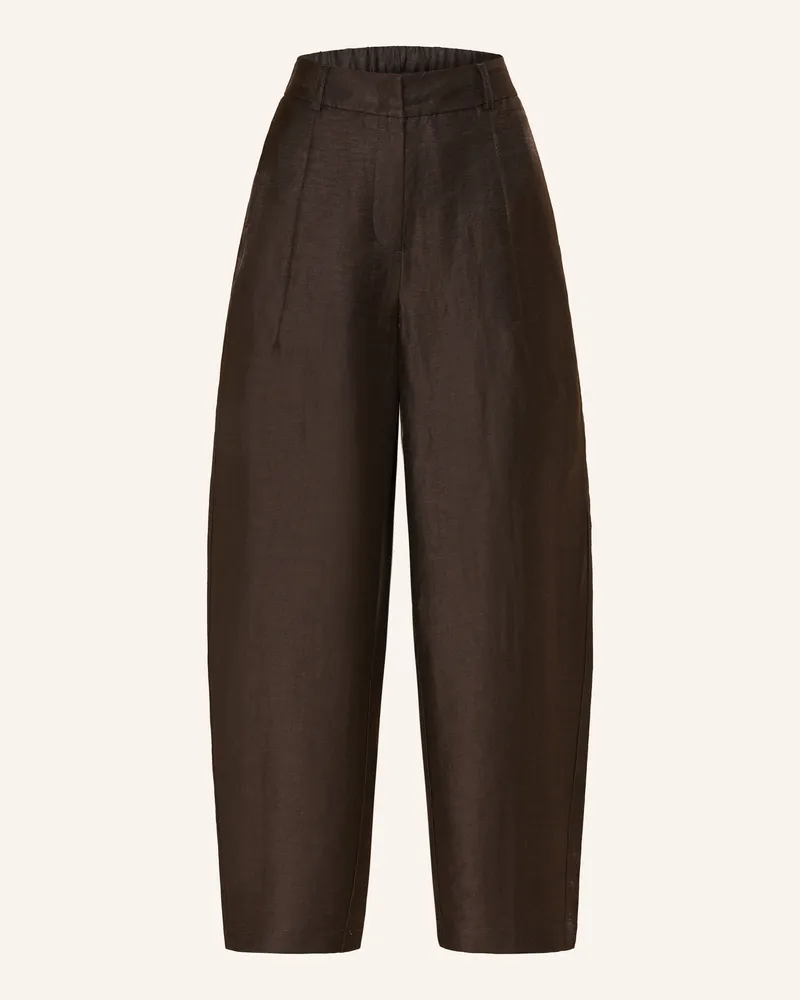 someday. 7/8-Hose Cisilia Barrel Aus Leinen braun Dunkelbraun