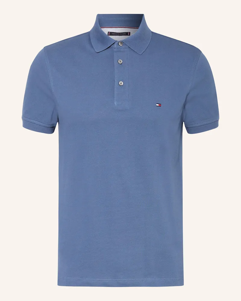 Tommy Hilfiger Piqué-Poloshirt Slim Fit Blau
