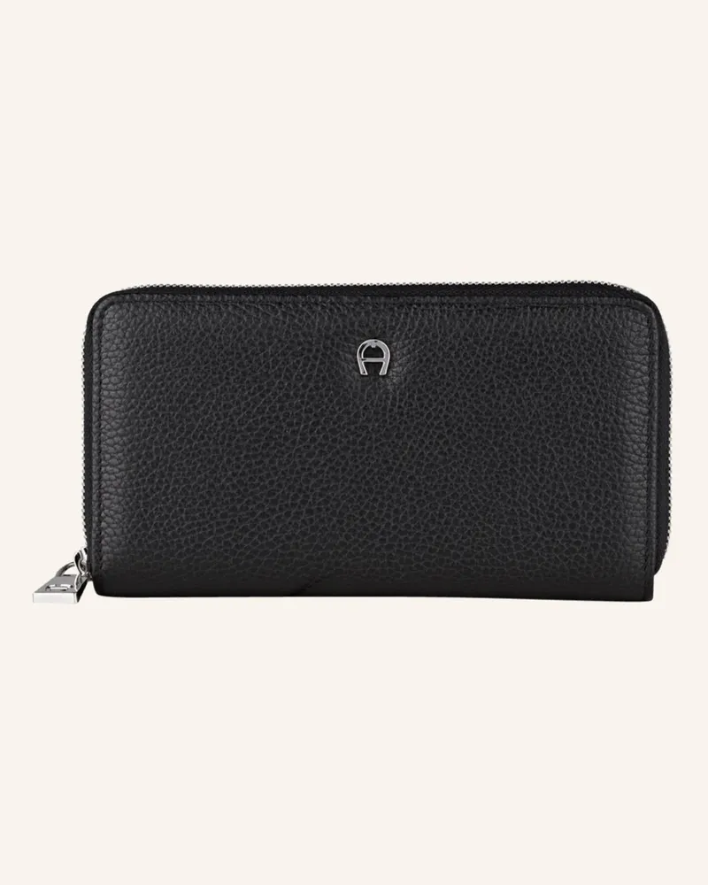 Aigner Geldbörse schwarz Schwarz